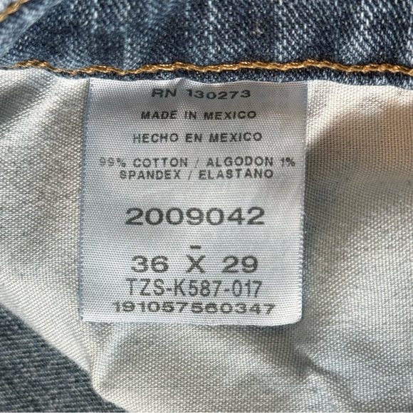 Men’s Lee Jeans Regular Fit Medium Wash Straight Leg 36x29 (Fits 34 Waist) - Picture 7 of 8